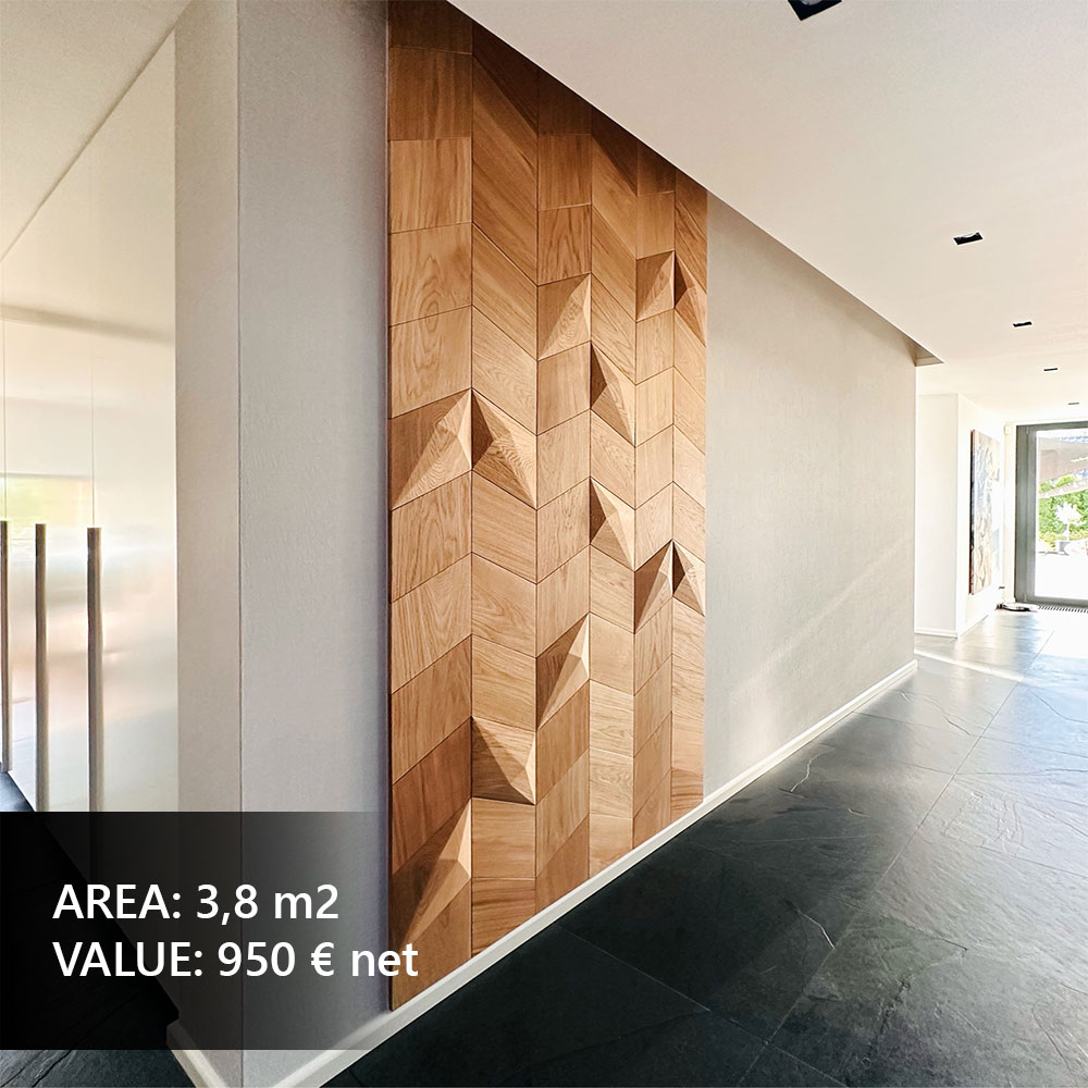 3D wall panels as decoration in the living room