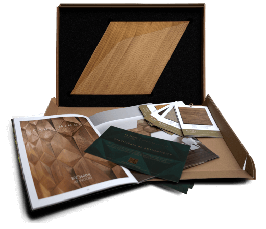 Photo of a box containing a sample of a caro minus panel