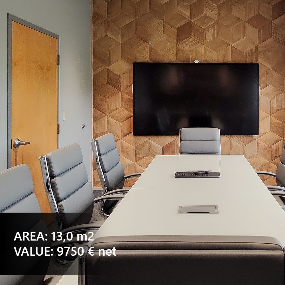 3D wall panels in a designer dining room