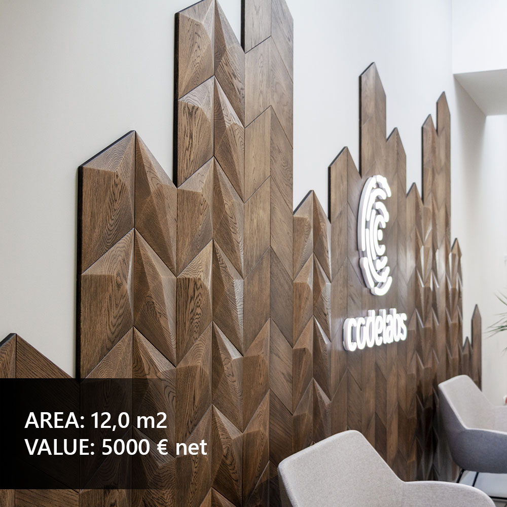 3D wall panels as decoration in the living room