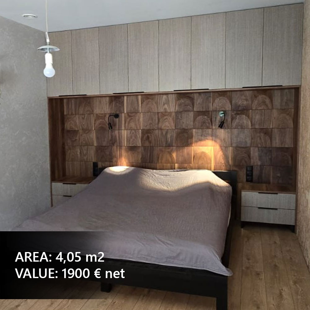 Decorative wall panels in a stylish bedroom