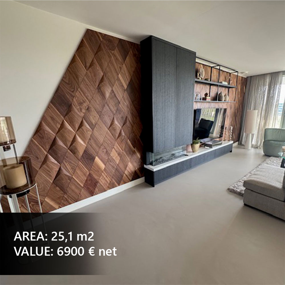 3D wall panels as decoration in the living room