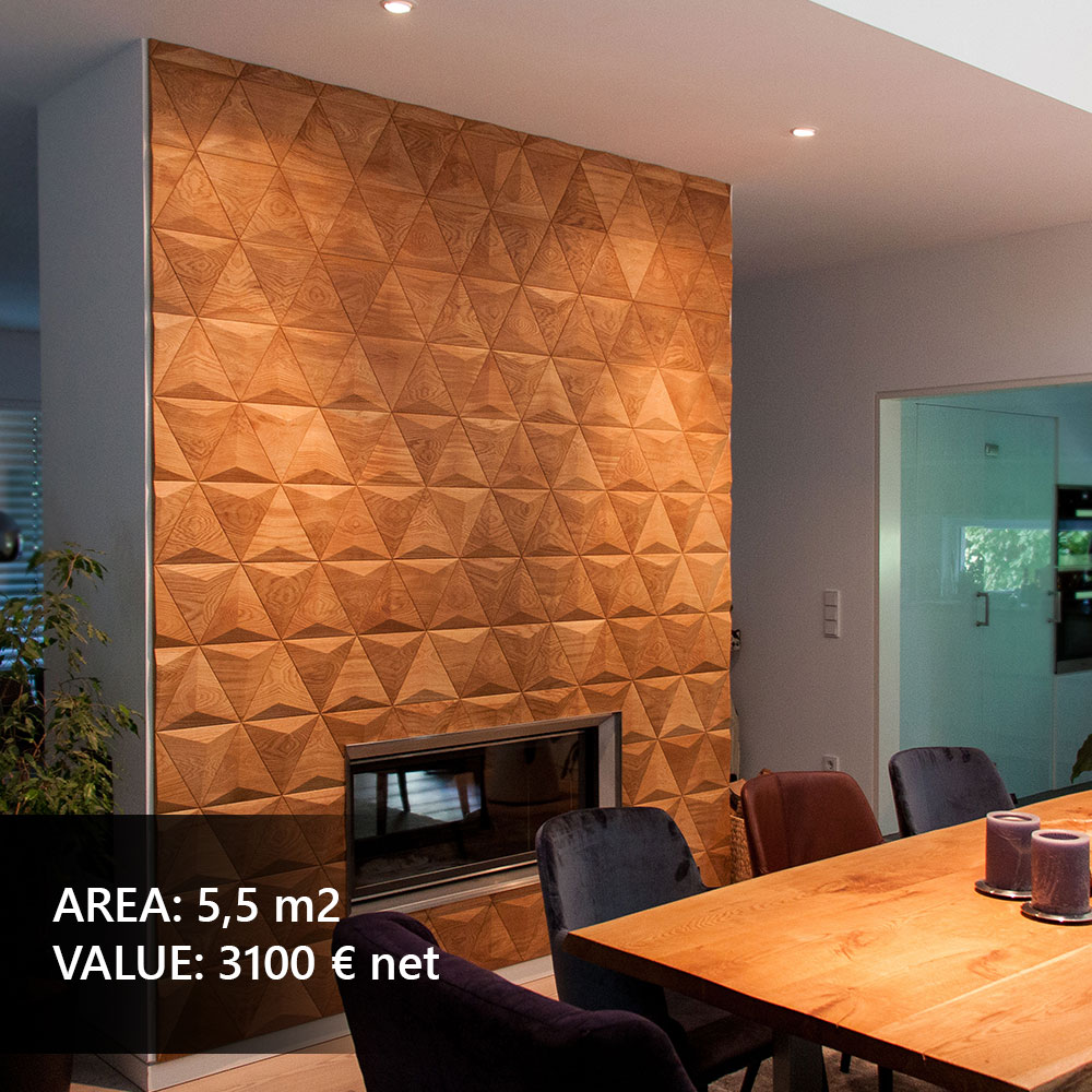 Modern wood wall panels used as a decorative accent wall in a stylish bar, enhancing interior design.
