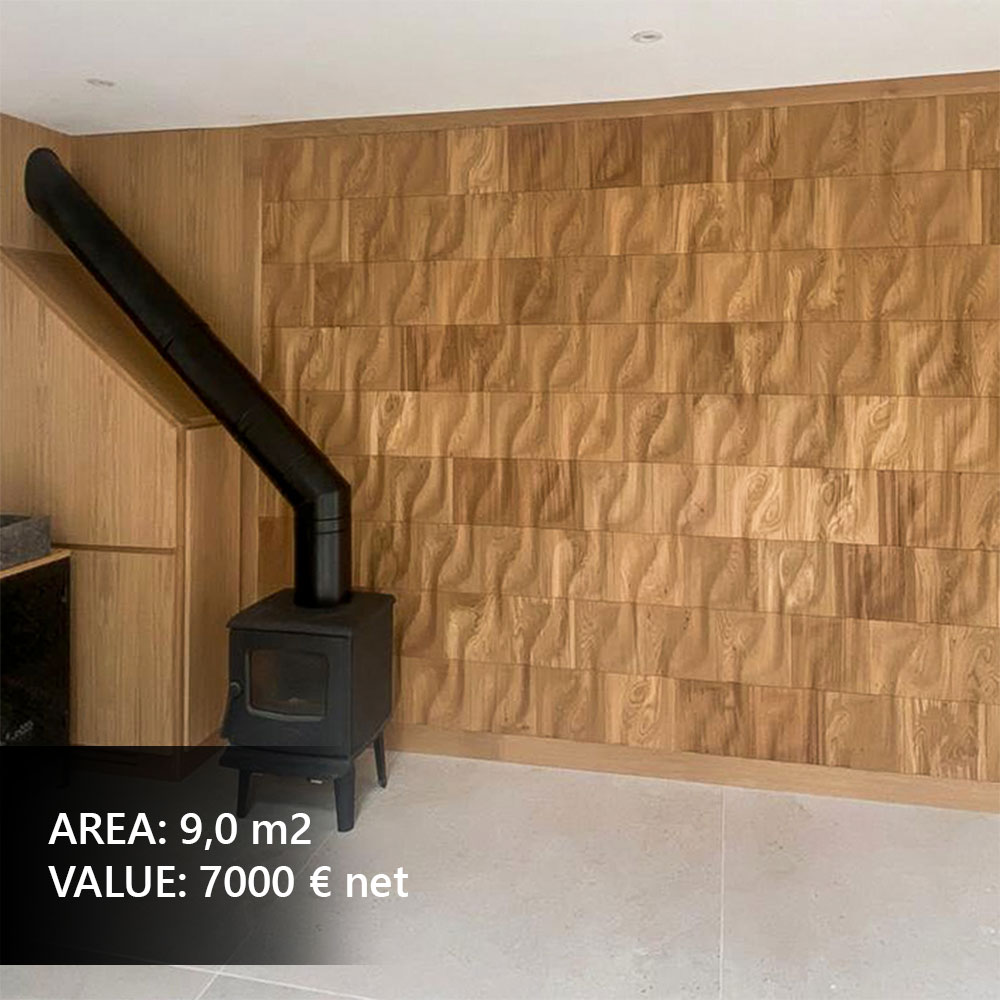 3D upholstered wall panels in a modern bedroom