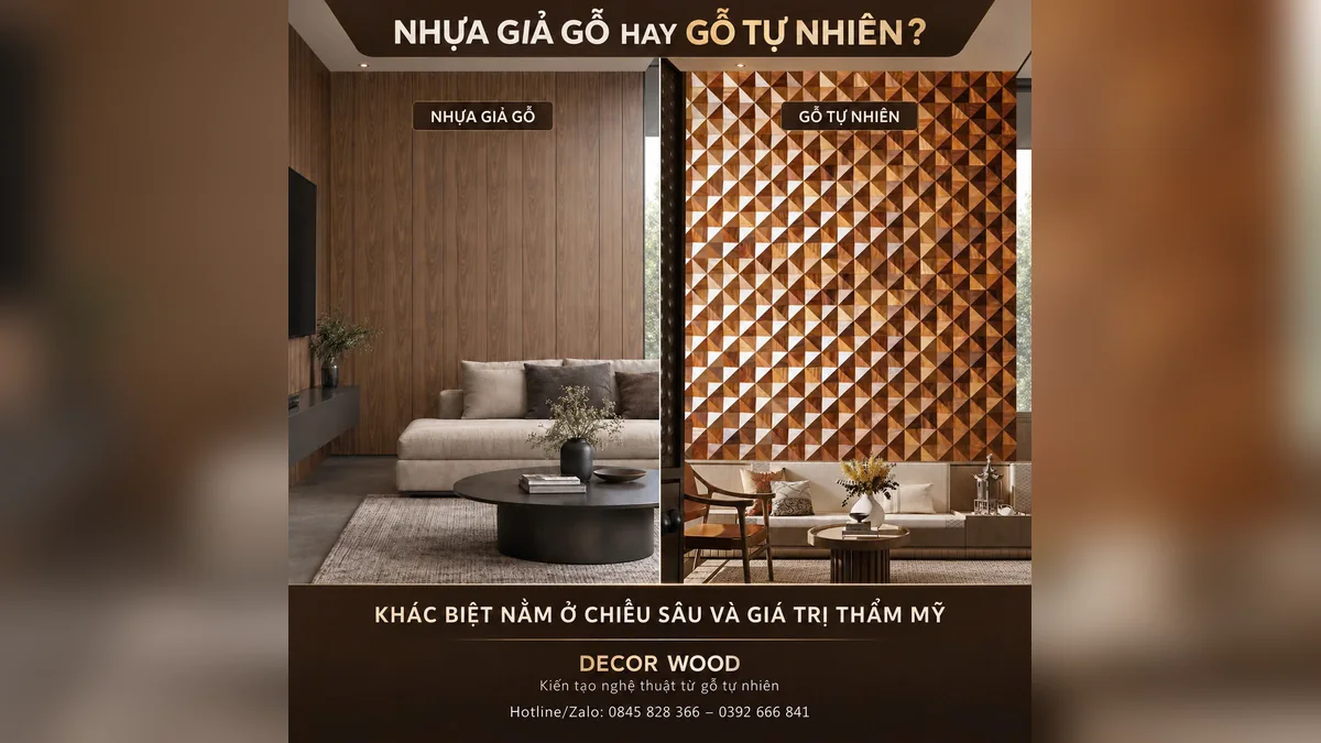 Tấm Ốp Nhựa Giả Gỗ Hay Gỗ Tự Nhiên – Đâu Là Lựa Chọn Đáng Đầu Tư?