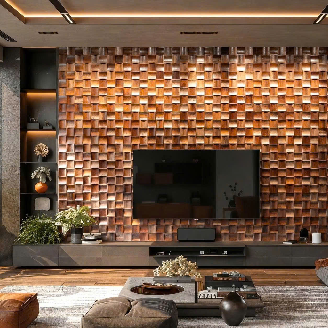 Cách Phối Tấm Ốp Gỗ 3D Với Ánh Sáng Để Tạo Điểm Nhấn Nội Thất