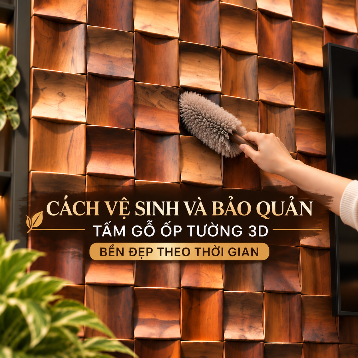Cách Vệ Sinh Và Bảo Quản Tấm Gỗ Ốp Tường 3D Bền Đẹp Theo Thời Gian